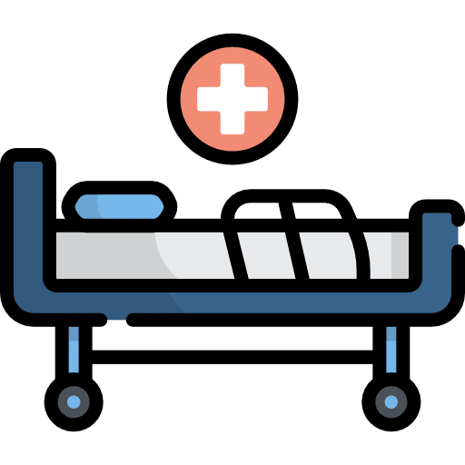 Hospital bed hospital furniture and household clinic icon