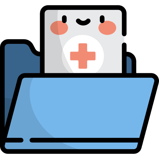 Medical history report clinic history paper icon Medical history report clinic history paper icon