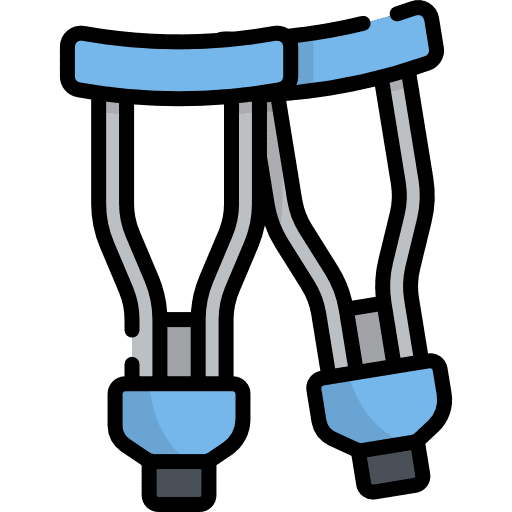 Crutches tools and utensils medical healthcare and medical icon Crutches tools and utensils medical healthcare and medical icon