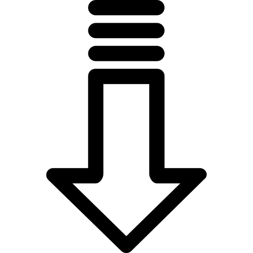 Down arrow downloading orientation lower icon