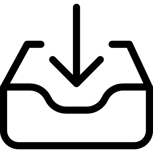 Inbox downloading multimedia multimedia option icon