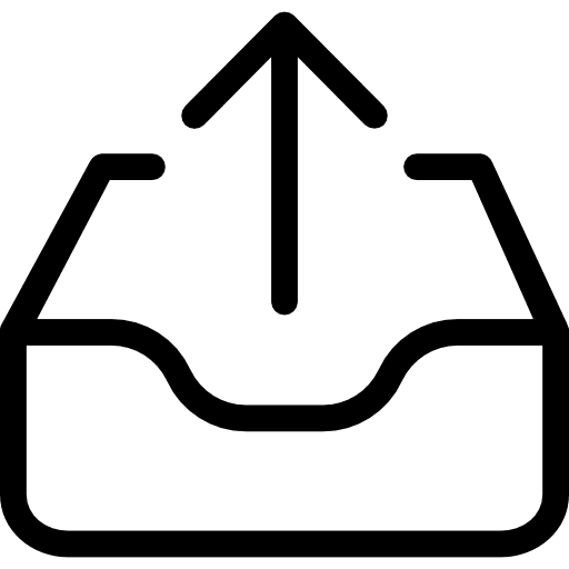 Outbox direction multimedia option multimedia icon