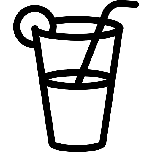 Beverage glass soda food and restaurant icon