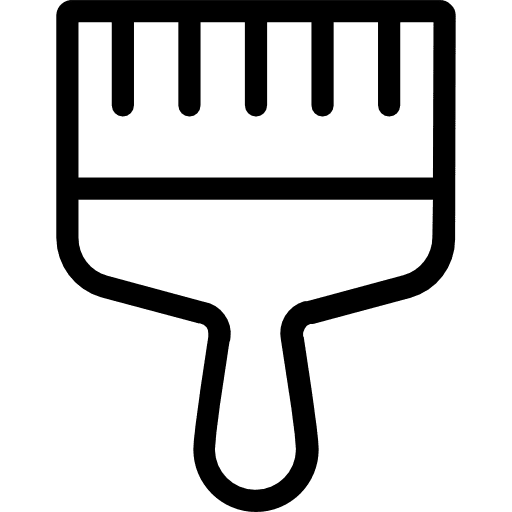 Paint brush art tools and utensils art and design icon