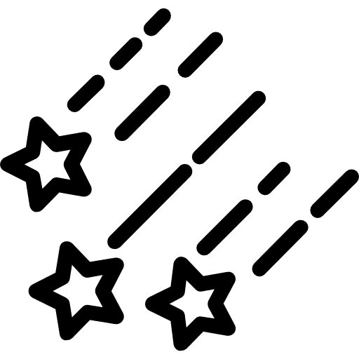 Stars night fire sparkle icon