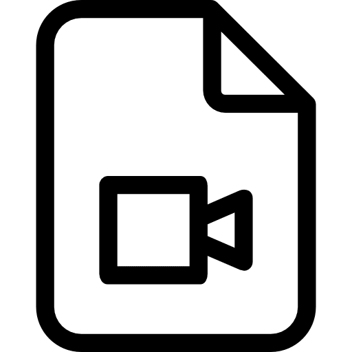 Video file archive file document icon