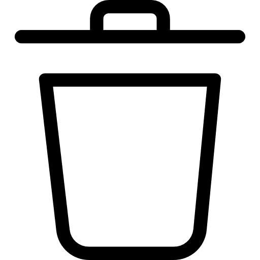 Delete ui garbage can delete icon