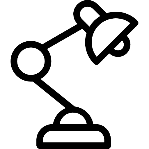 Desk lamp lamp light tools and utensils icon