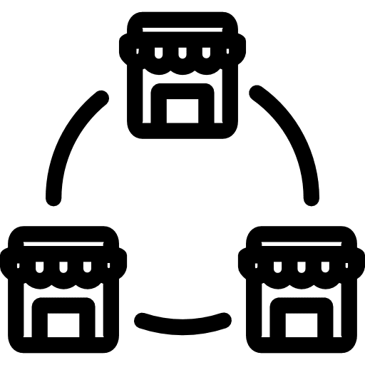 Franchise business commerce and shopping shop icon