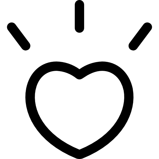 Heart peace valentines day heart icon