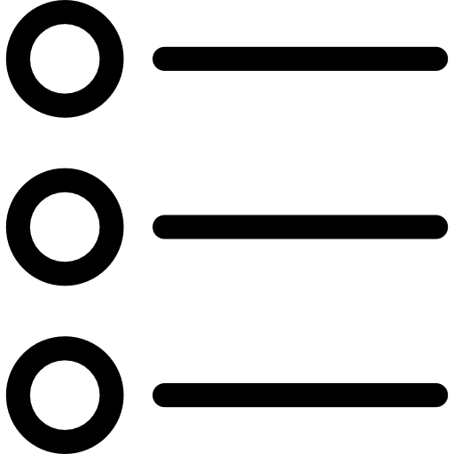 List index bullet point interface icon