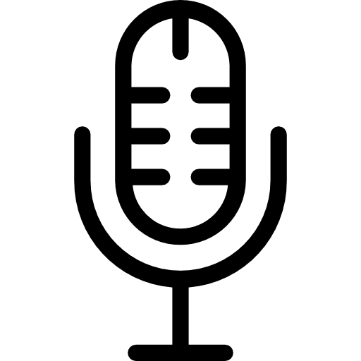 Microphone sound music and multimedia technology icon