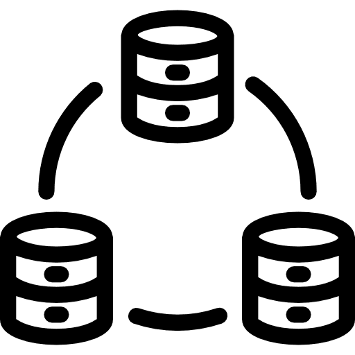 Server multimedia storage servers icon