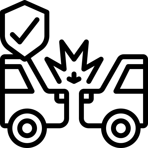 Fender bender insurance accident transport icon
