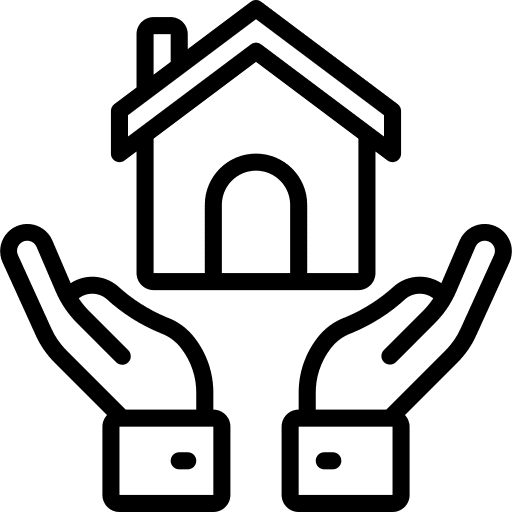 Home insurance affordable home insurance hands icon