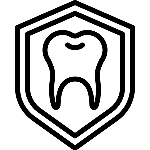 Insurance tooth protection secure icon