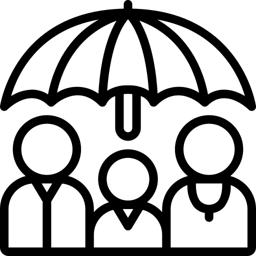 Insurance umbrella insurance user icon