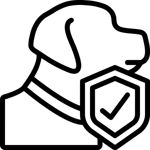 Pet insurance dog shield insurance icon