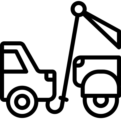 Tow truck car transportation breakdown icon