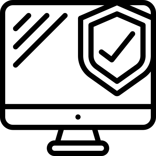 Antivirus security protected safe icon