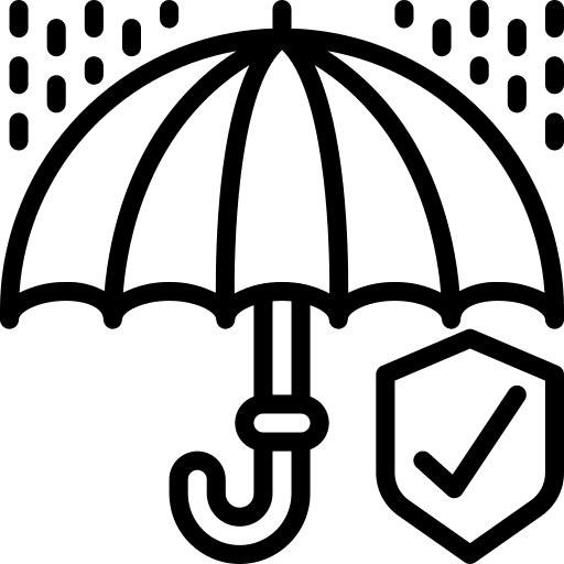 Umbrella security rainy umbrella icon