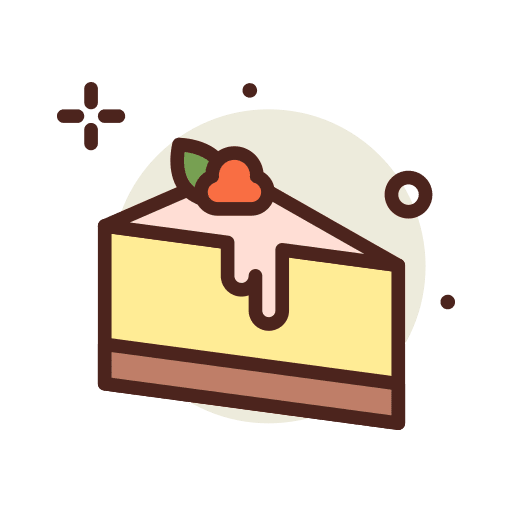 Cheesecake cookie cake jam icon