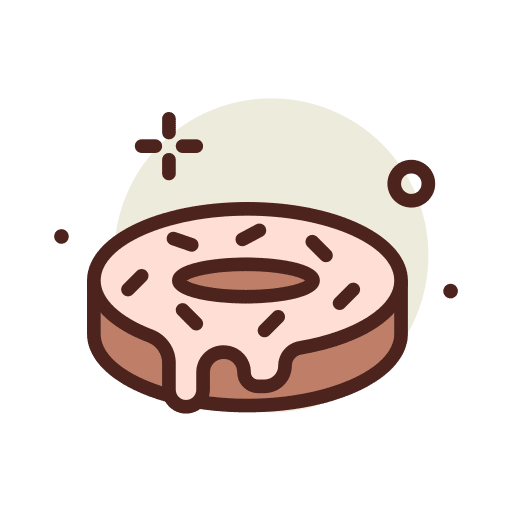 Donut cookie cake food and restaurant icon