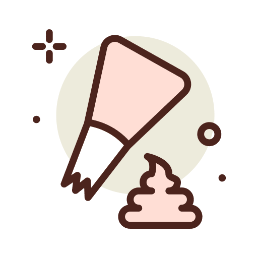 Form sugar food and restaurant whipped cream icon