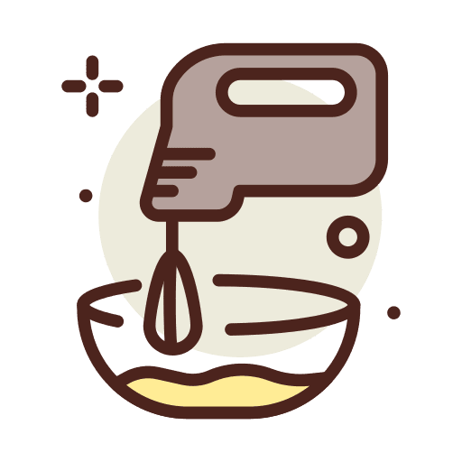 Mixer kitchen utensils bread flour icon