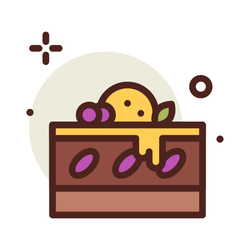 Blueberry whipped cream cake food and restaurant icon