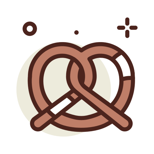 Pretzel wheat grains flour vegan icon