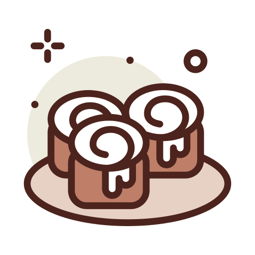 Rolls food and restaurant whipped cream rolls icon
