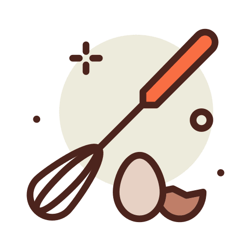 Whisk food blender kitchen utensils eggs icon
