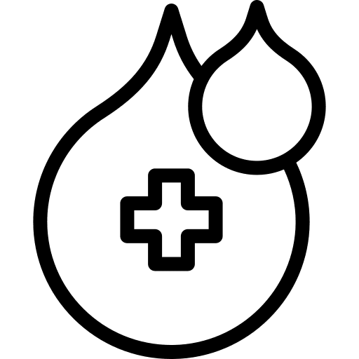 Blood transfusion donation drop icon