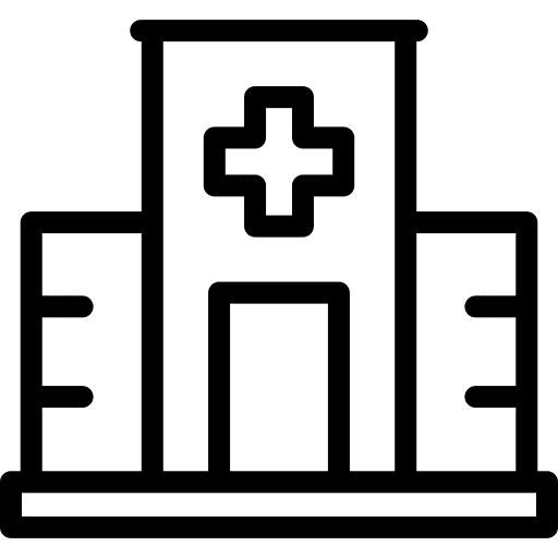 Hospital medical assistance clinic hospital icon