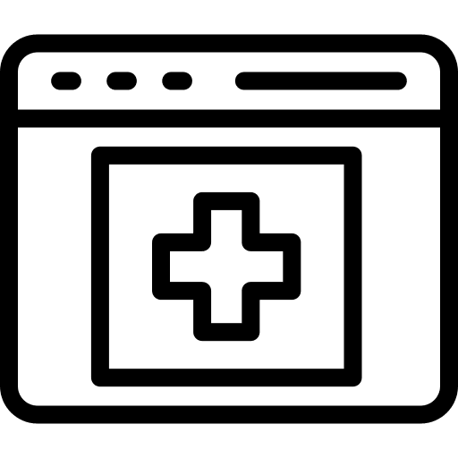 Medical app web healthcare and medical website icon