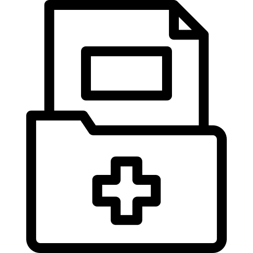 Medical folder hospital cross medical report icon