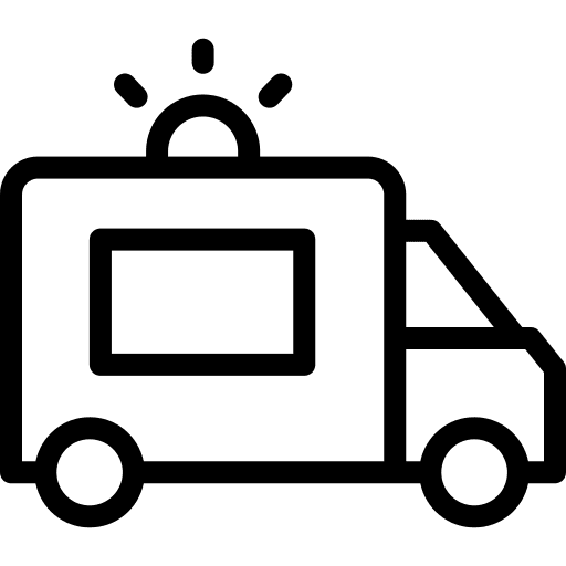 Ambulance transportation medical assistance automobile icon