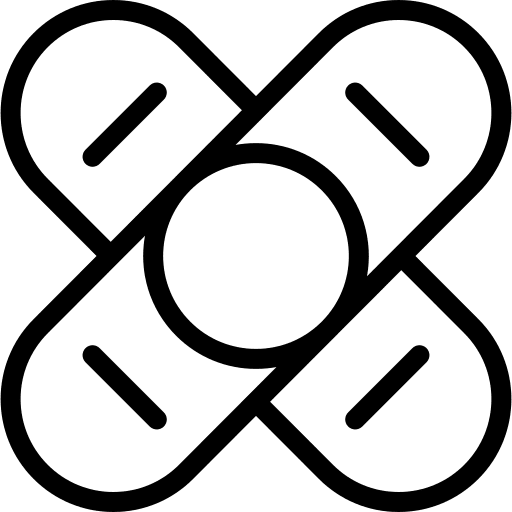 Patch wound healing first aid icon