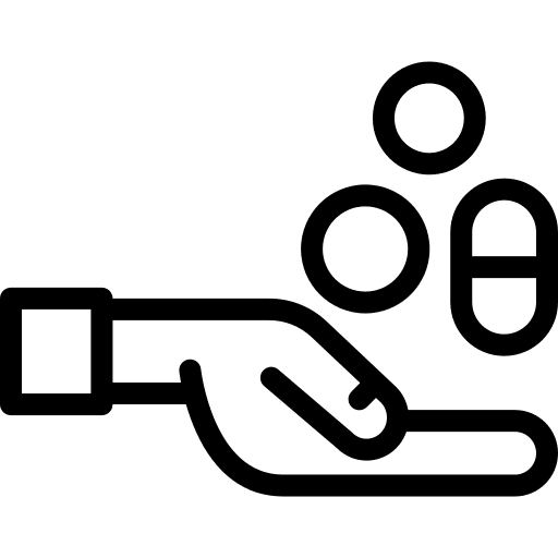 Pill healthcare and medical hand tablet icon