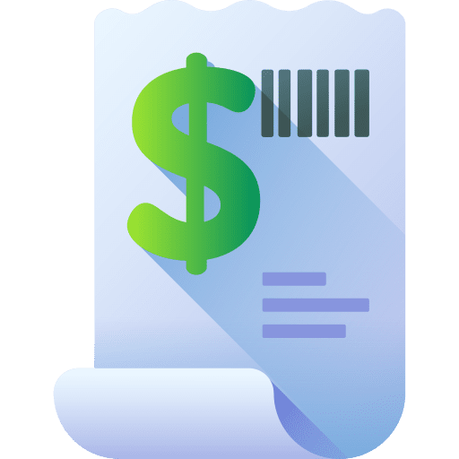 Invoice commerce ticket business icon