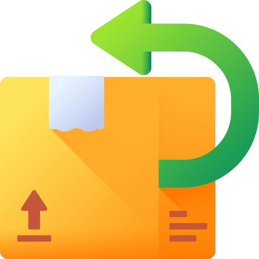 Return box change package cardboard icon