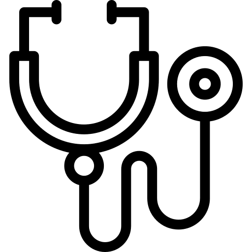 Stethoscope phonendoscope medical instrument medical tool icon