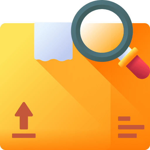 Inspection delivery parcel search icon Inspection delivery parcel search icon