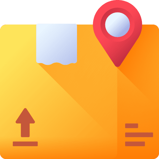Delivery box location shipping and delivery packet icon Delivery box location shipping and delivery packet icon