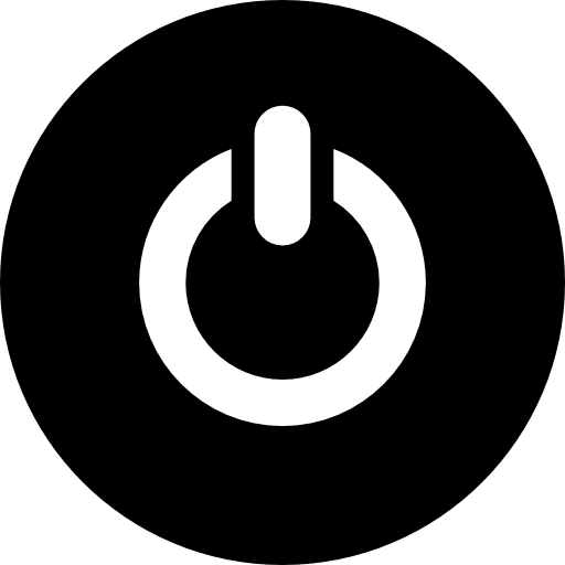 Power interface start button power on icon Power interface start button power on icon