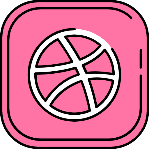Dribbble social media brands and logotypes brand icon