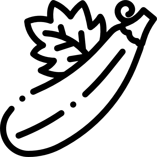 Courgette organic vegan food and restaurant icon