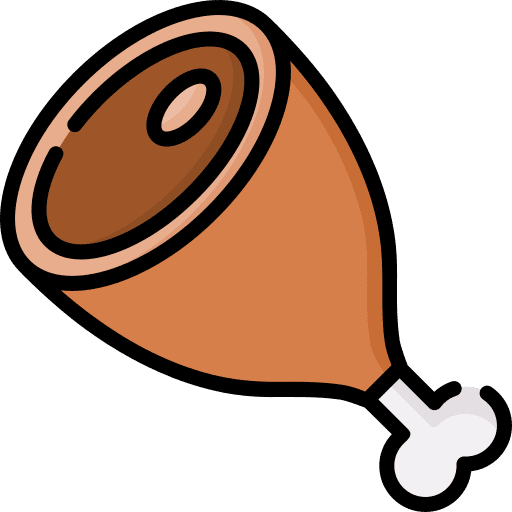 Meat pork leg leg ham leg icon