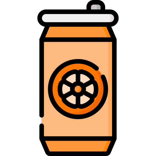 Orange drink can soft drink icon Orange drink can soft drink icon